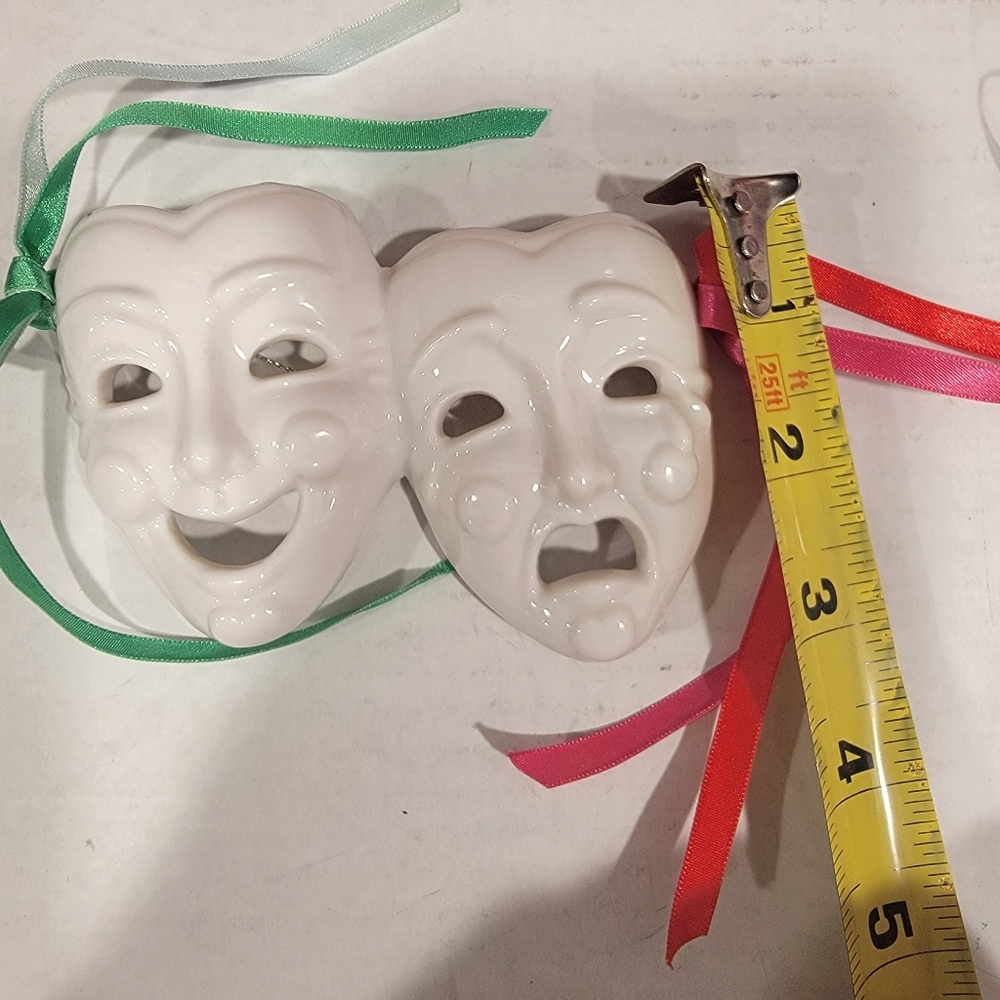Vintage Kurt S. Adler Mask Ornament Porcelain Mask Wall Decor 1984
